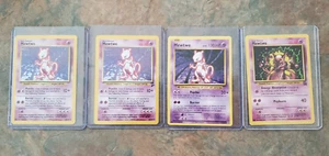 Lot 4 Mewtwo Base Set Holo 1995-96-98 Black Star (US/Canada)- Rare Pokemon Cards - Picture 1 of 17