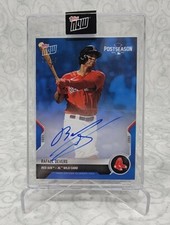 2021 Topps Now RAFAEL DEVERS #PS-85B Postseason on card Auto #31 /49 RED SOX