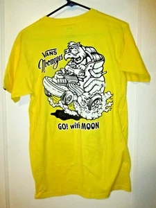 VANS MOONEYES GO WITH MOON HOT ROD SHOE T SHIRT RAT FINK STYLE SIZE SMALL NWT - Picture 1 of 13