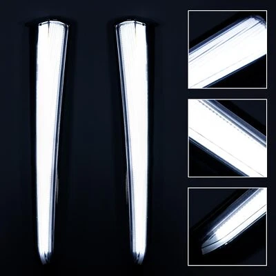 45801 LED Fang Lower Fairing Lights for Touring Road Glide 2014-2023 Chrome - Image 1 of 4