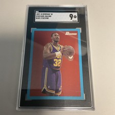 2009-10 Bowman '48 Blue Utah Jazz Karl Malone #100 /1948 SGC 9