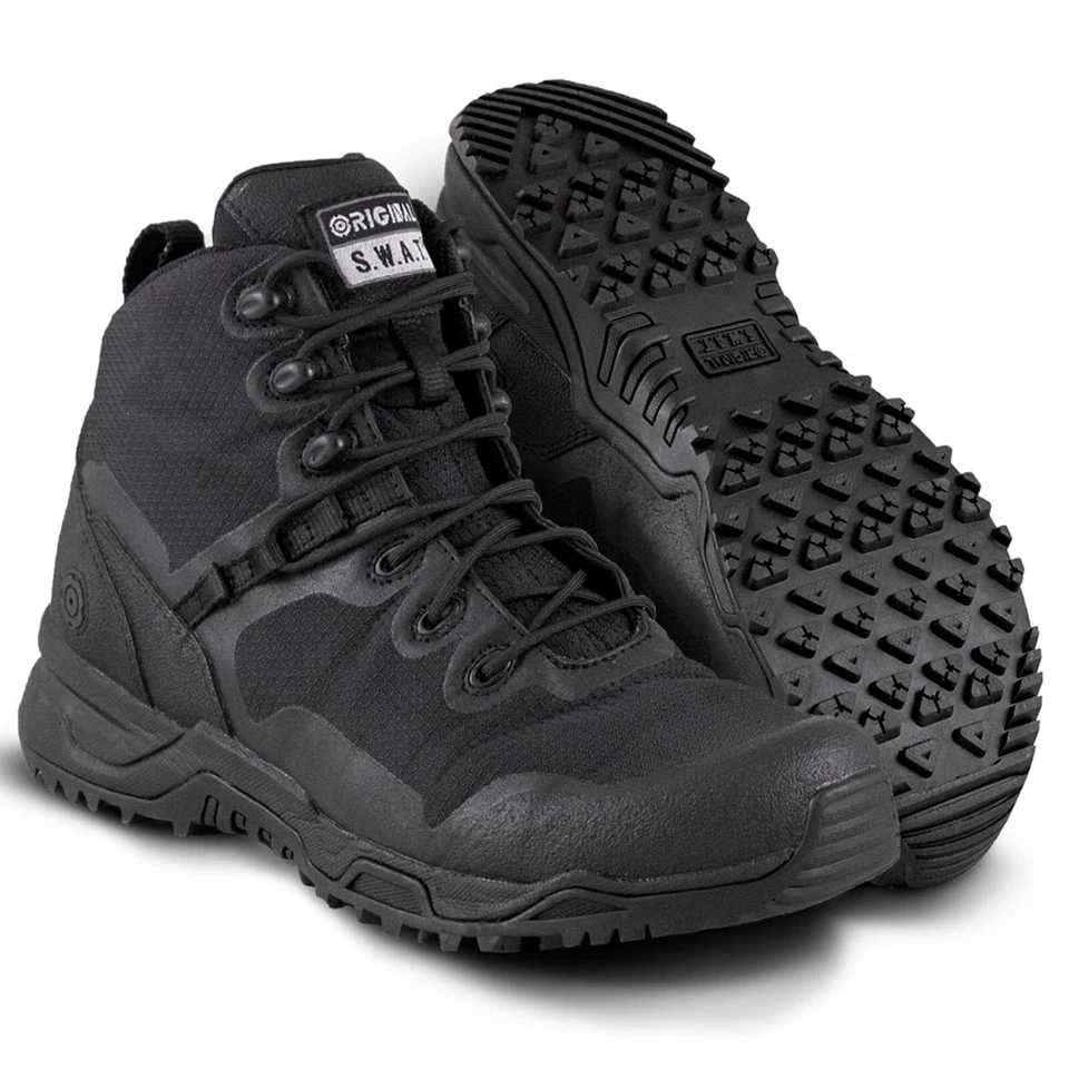 Original S.W.A.T Mens Alpha Fury 6 Tactical Boots Black Size 9 Wide Used - Image 1 of 1