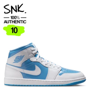 AIR JORDAN 1 MID SE mens sneakers FZ2142-114 white legend blue US Size 10 - Picture 1 of 11