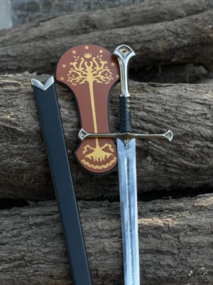 LOTR Narsil Anduril 剑 幻想收藏品 美丽的墙壁装饰 战斗礼物 — 第 1/4 张图片