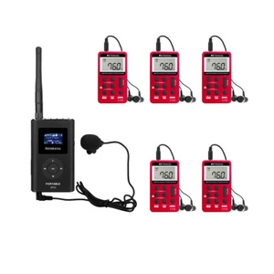 Retekess Wireless Tour Guide Assisted Listening System Transmitter 5 Receivers - Picture 1 of 15