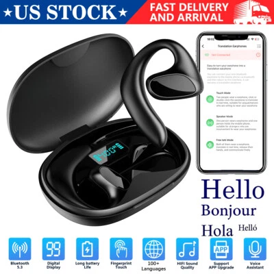 Bluetooth Translator Earbuds 144 Languages Two Way Online Instant Translation - Image 1 of 4