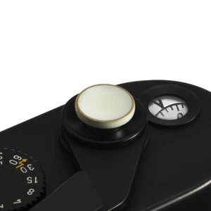 CAMERA SOFT SHUTTER RELEASE BUTTON GLOSSY CREAM WHITE W/ BRASSING / SRB-GCW-L - Picture 1 of 3