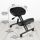 Black Ergonomic Kneeling Chair Adjustable Stool with Padded Seat for Home Office