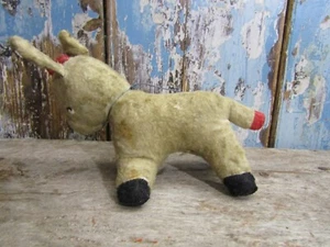 Vintage Donkey Teddy Cream Faux Fur 1950s Era Play Worn - Picture 1 of 6