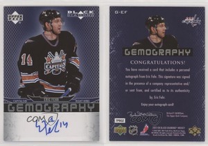 2007-08 Upper Deck Black Diamond Gemography Eric Fehr #G-EF Auto