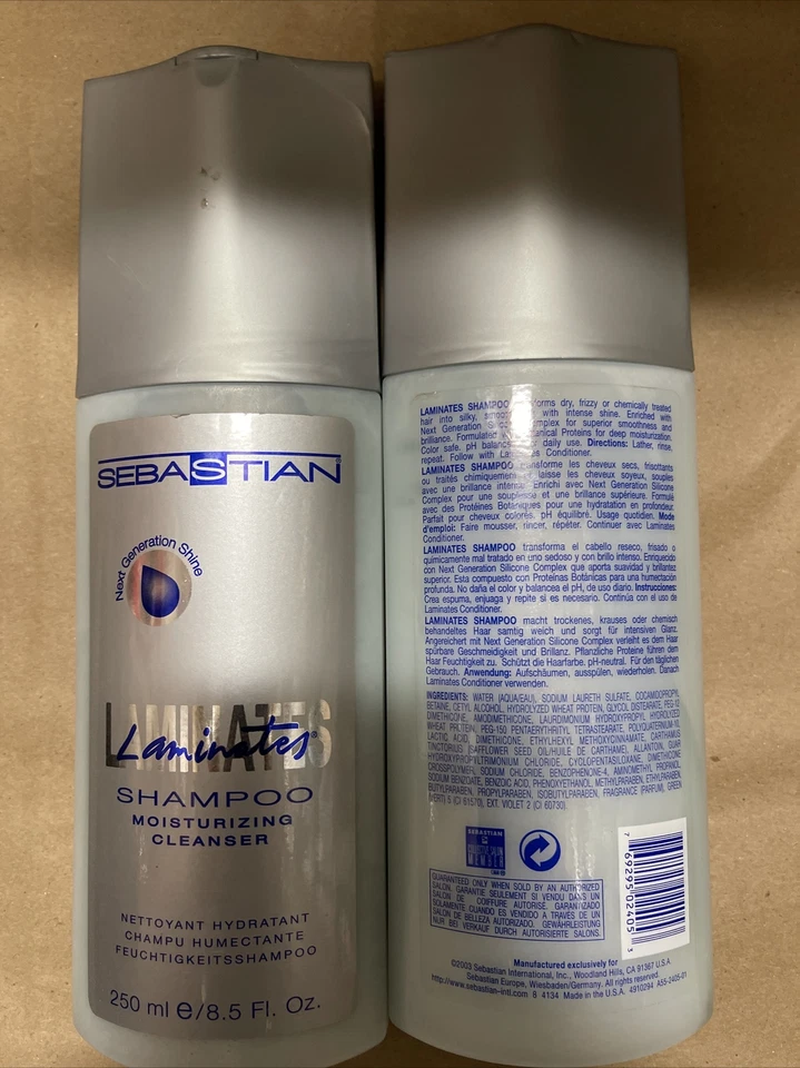 Sebastian Laminates Shampoo Moisturizing Cleanser 8.5 oz/ea. Set Of 2. See Desc - Image 1 of 1