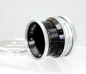 BOLEX f=16mm f1.8 H16 RX obiettivo switar, obiettivo attacco C *VETRO COME NUOVO!* Rex 3,4,5 USA - Foto 1 di 17