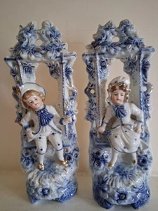 Pair Of Porcelain Victorian Mantle Figurines. - Picture 1 of 10