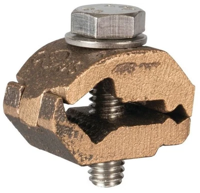 [3 PACK] #3 Rebar Ground Clamp, 6-8 AWG Copper Wire, **SHIPS FREE** - Image 1 of 4