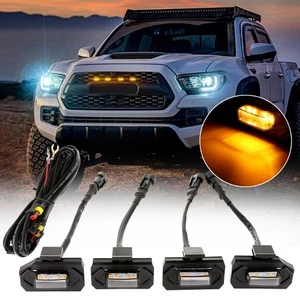 For Toyota 2020-2021 Tacoma Trd Pro Raptor Style Amber LED Grille Light Kit - Picture 1 of 12