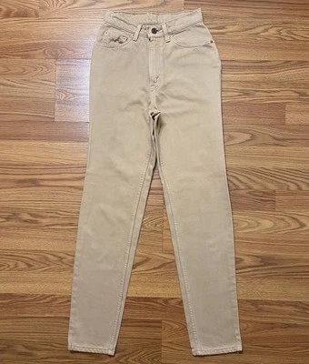 Pantalones de mezclilla vintage años 90 Levis 512 calce ceñido pierna cónica 24x30 caqui talla 7 hechos en EE. UU. Foto 1 de 4