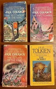 The Lord of the Rings Hobbit Ballantine Books 1965 Dolphin Edition 4 Paperbacks - Picture 1 of 17