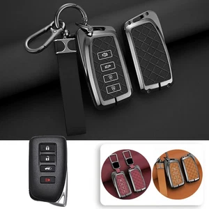 Zinc Alloy Leather Car Key Case Cover For Lexus RC RX ES NX LS LX IS GS RC300 - Picture 1 of 10