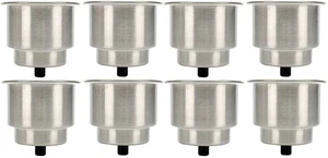 8pcs Stainless Steel Cup Drink Holder with Drain Marine Boat Truck RV Camper * - Picture 1 of 9