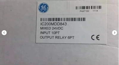 New Factory Sealed GE IC200MDD843 Fanuc Input Output Relay Module IC200MDD843 - Image 1 of 4