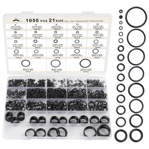 1050Pcs O Ring Assortment Kit 21 Sizes Rubber O-Ring Gas Air Sealing Connections - Picture 1 of 10