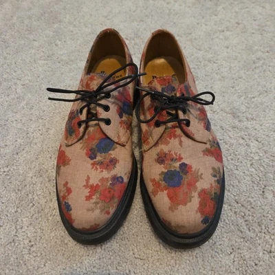 ZAPATOS OXFORD DR MARTENS NEGROS FLORALES 3 OJOS NUEVOS SIN ETIQUETAS TALLA 6UK/8US RAROS DE COLECCIÓN Foto 1 de 4