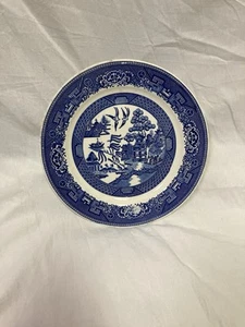 Vintage Homer Laughlin China Restaurant Ware Plate Blue Willow Asian Diner - Picture 1 of 4