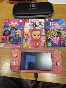 Nintendo Switch Lite Rosa Coral. *Excelente Estado* Con Tres Juegos - Imagen 1 de 6