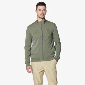 Felpa Full Zip Aeronautica Militare FE1997 Verde Militare PE25 - Imagen 1 de 4