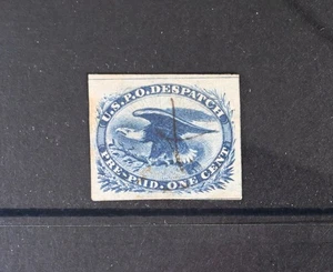 USA Scott # LO2 F-VF Used Local Dispatch/carrier 1c Stamp Cat $80 Eagle - Picture 1 of 2