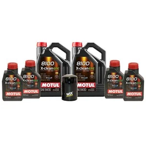 14L Motul 8100 X-CLEAN EFE 5W30 Wix Filter Engine Motor Oil Change Kit API SN - Picture 1 of 1