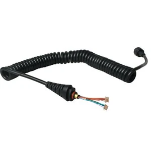 9ft Stretchable Speaker Microphone Spring Cable Connector for Hytera SM25A1 - Zdjęcie 1 z 8