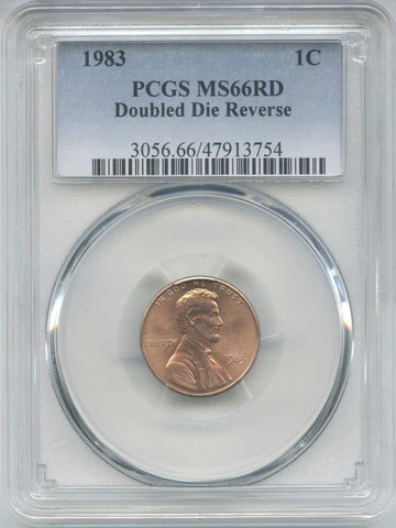 1983 Lincoln Penny PCGS MS66 RD Double Die Reverse Certified - DN238 Cover