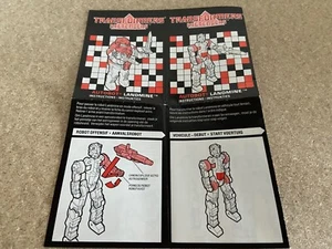 Transformers G1 LANDMINE pretender instructions booklet manual EUR - Picture 1 of 2