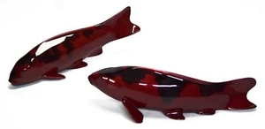 Noritake Koi Fish Figurines Pair Vintage Japanese Porcelain - Picture 1 of 7