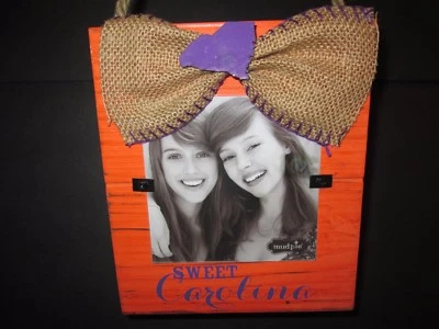 Marco de fotos Clemson Tigers, madera envejecida "Sweet Carolina", Gameday, nuevo con etiquetas Foto 1 de 4