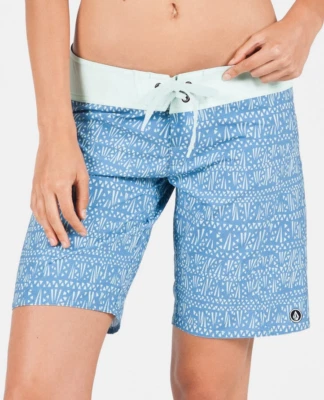 VOLCOM Women's XS / 1 Tribe Hunter 9" Surf Boardshorts Turquoise Blue Green New - Image 1 of 4
