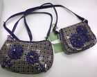 Vera Bradley Purses Purple Rough Condition Handbag Set For Repair Or Crafts