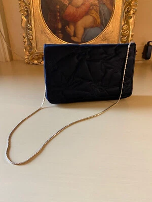 Vintage 1970’s  Judith Leiber Black Quilted Floral Patterned Clutch - Image 1 of 4