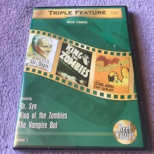 HORROR CLASSICS TRIPLE FEATURE: V2 (Dr. Syn/King Of The Zombies/Vampire Bat) DVD - Imagen 1 de 2