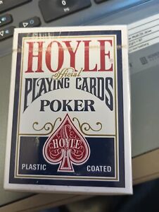 Hoyle Playing Cards No. 1201 Blue Poker Size Plastic Coated New Sealed Deck USA