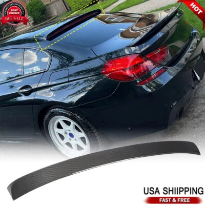 For BMW 6 Series F06 M6 Gran Coupe 12-19 REAL CARBON Rear Roof Spoiler Top Wing - Image 1 of 4