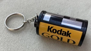 Vintage Kodak Gold 35mm Film Canister Key Chain - Picture 1 of 7