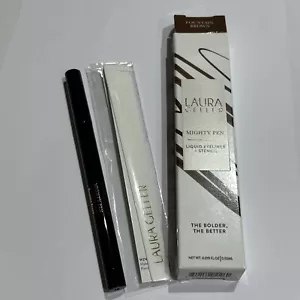Laura Geller mighty pen liquid eyeliner & stencil Fountain Brown New Boxed - Picture 1 of 6