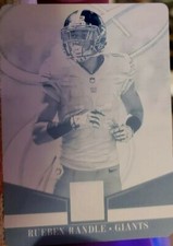 RUEBEN RANDLE 2014 Panini Elite Cyan PRINTING PLATE SP #1/1 of 1 New York Giants