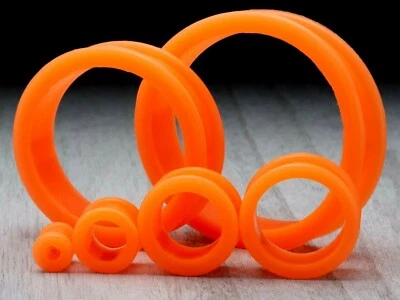 8-36mm Large Ear plug Silicone Rubber Stretcher Earing Bright Color Flesh Tunnel - Image 1 of 3