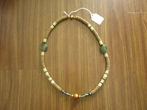 Lauhala Leaf Necklace Handmade Handcrafted Hawaiian Aloha Evening Star Ball 29" - Picture 1 of 13