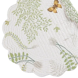 Charming 17'' Round Confetti Butterfly Placemats, Set of 4 - Machine Washable - Picture 1 of 11