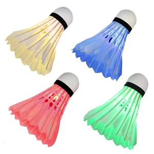 4 Pack LED Badminton Shuttlecock for Yard Games Outdoor Indoor Sports - Picture 1 of 7
