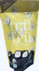 Tru Fru Grab & Go Hyper-Dried Real Bananas in Dark Chocolate 2.3 oz bag - Picture 1 of 2